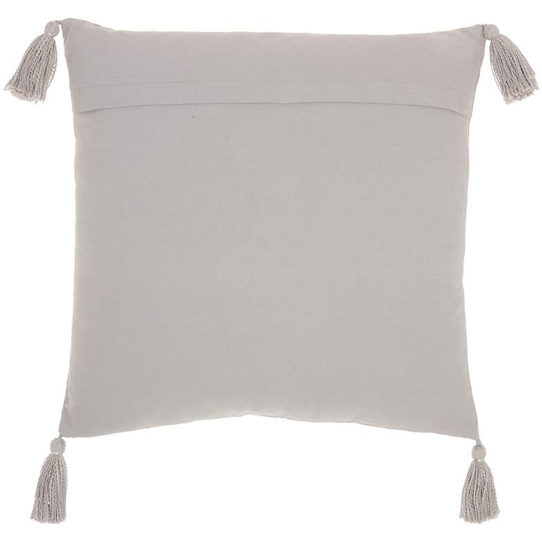 Image 4 Kathy Ireland Gray Metallic Embroidery 20 inch Square Pillow more views