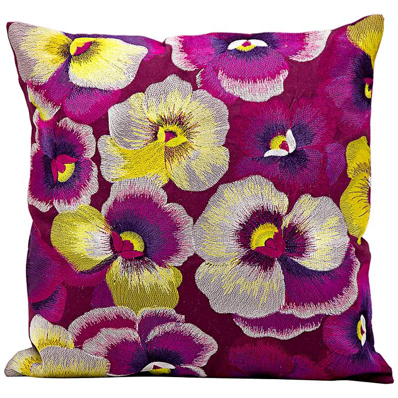 Image 1 Kathy Ireland Happiness 18 inch Square Multicolor Pillow