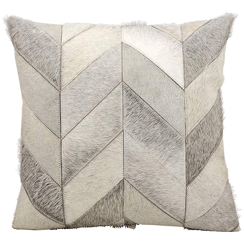 Image 1 Kathy Ireland Heritage 20 inch Square Gray Pillow