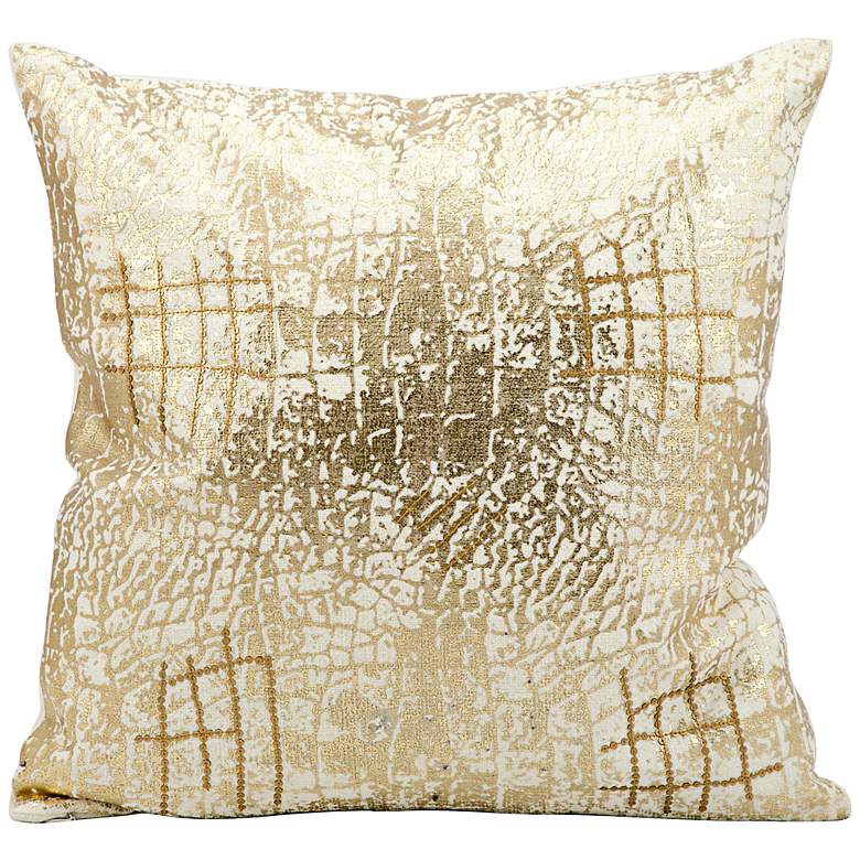 Image 1 Kathy Ireland Hers 18 inch Square Decorative Gold Pillow