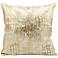 Kathy Ireland Hers 18" Square Decorative Gold Pillow