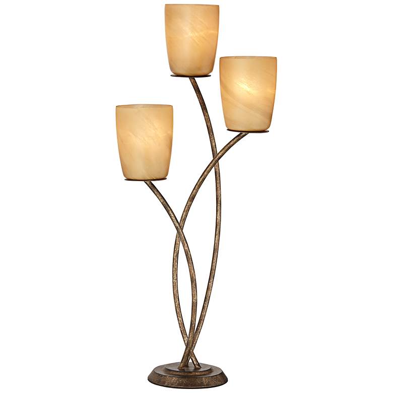 Image 2 Kathy Ireland Home Metro Plaza 32 inch High 3-Arm Copper Bronze Table Lamp