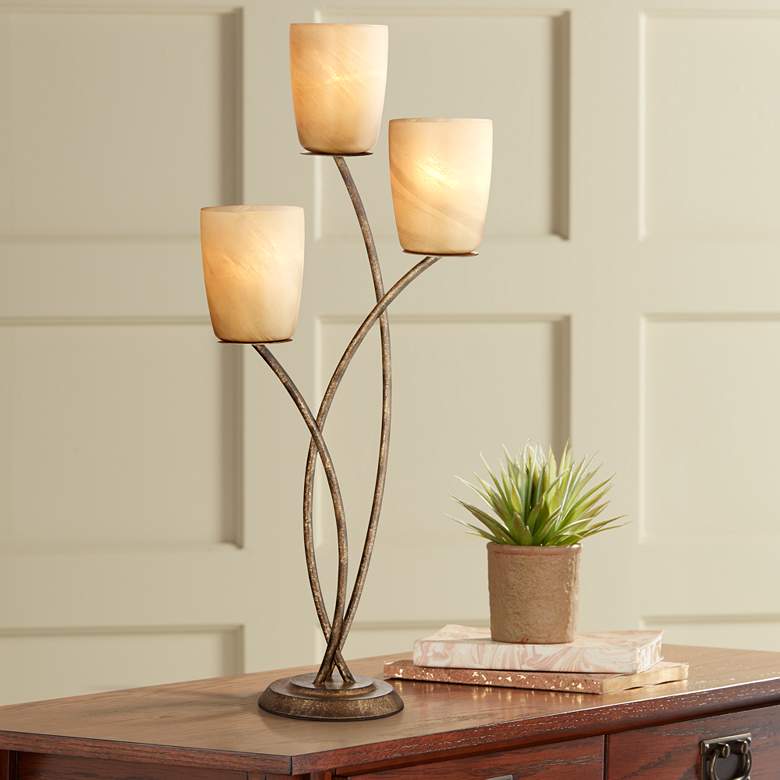 Image 1 Kathy Ireland Home Metro Plaza 32" High 3-Arm Copper Bronze Table Lamp