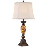 Kathy Ireland Home Mulholland 30&quot; Marble Finish Traditional Table Lamp