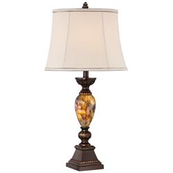 Kathy Ireland Home Mulholland 30&quot; Marble Finish Traditional Table Lamp
