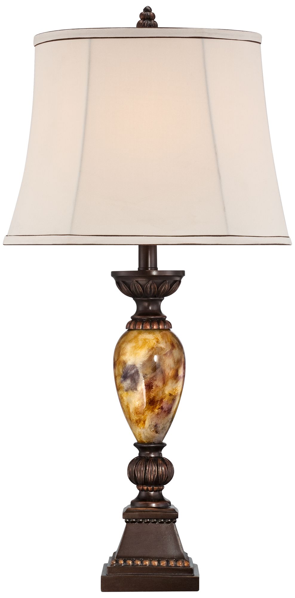 Kathy Ireland Home Mulholland 30" Marble Finish Traditional Table Lamp in scene