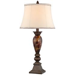 Kathy Ireland Home Mulholland 33&quot; High Marbleized Finish Table Lamp