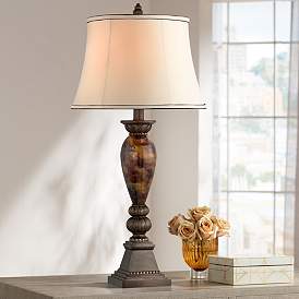Image1 of Kathy Ireland Home Mulholland 33" High Marbleized Finish Table Lamp