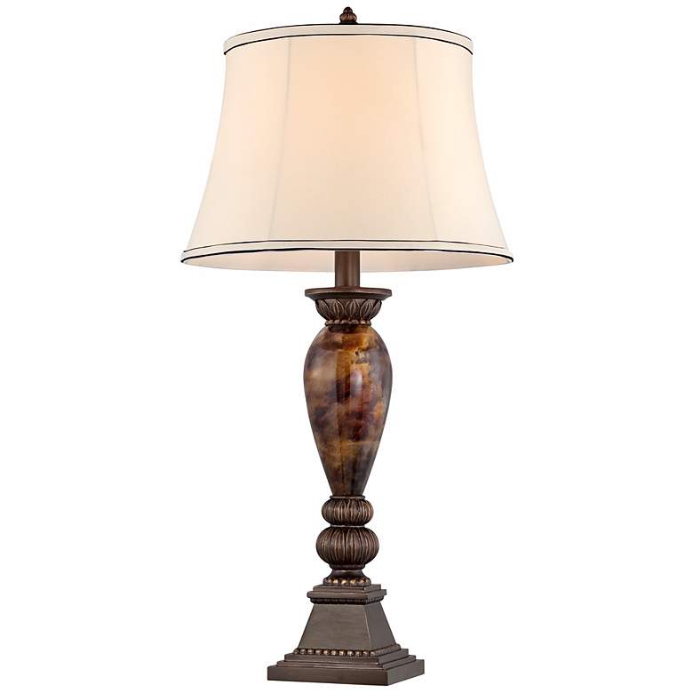 Image 3 Kathy Ireland Home Mulholland 33" High Marbleized Finish Table Lamp more views