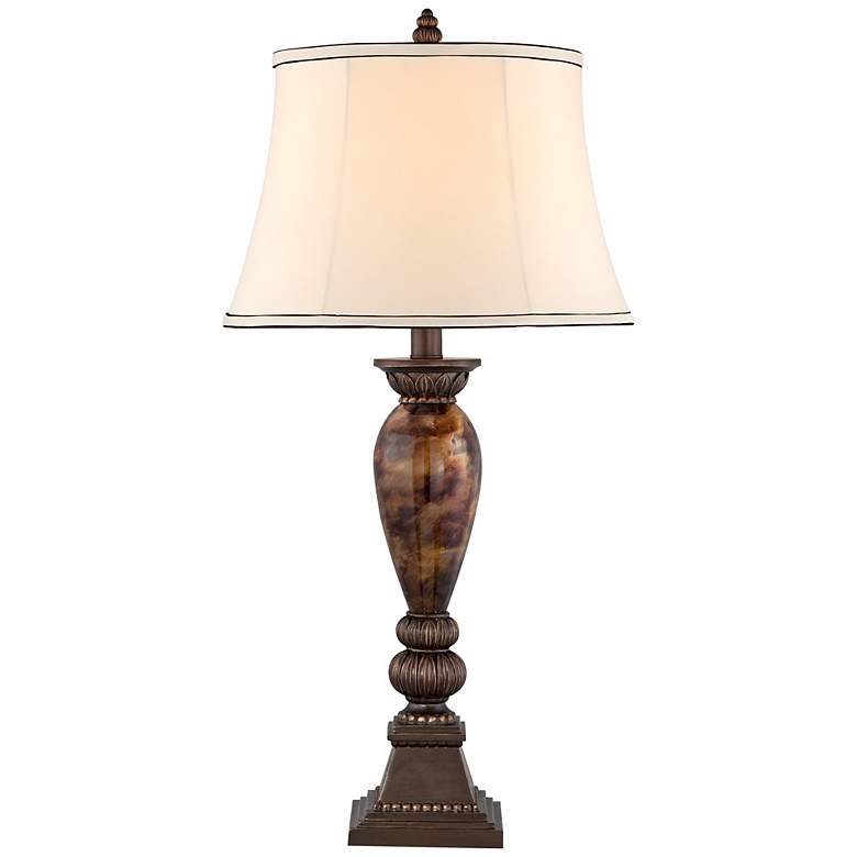 Image 4 Kathy Ireland Home Mulholland 33" High Marbleized Finish Table Lamp more views