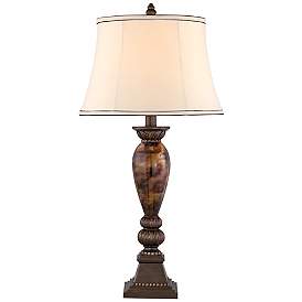 Image4 of Kathy Ireland Home Mulholland 33" High Marbleized Finish Table Lamp more views