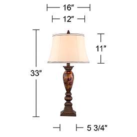Image5 of Kathy Ireland Home Mulholland 33" High Marbleized Finish Table Lamp more views