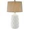 Kathy Ireland Honeycomb 29" White Ceramic Table Lamp