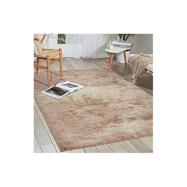 Image 1 Kathy Ireland Illusion KI243 5'3"x7'4" Beige Area Rug