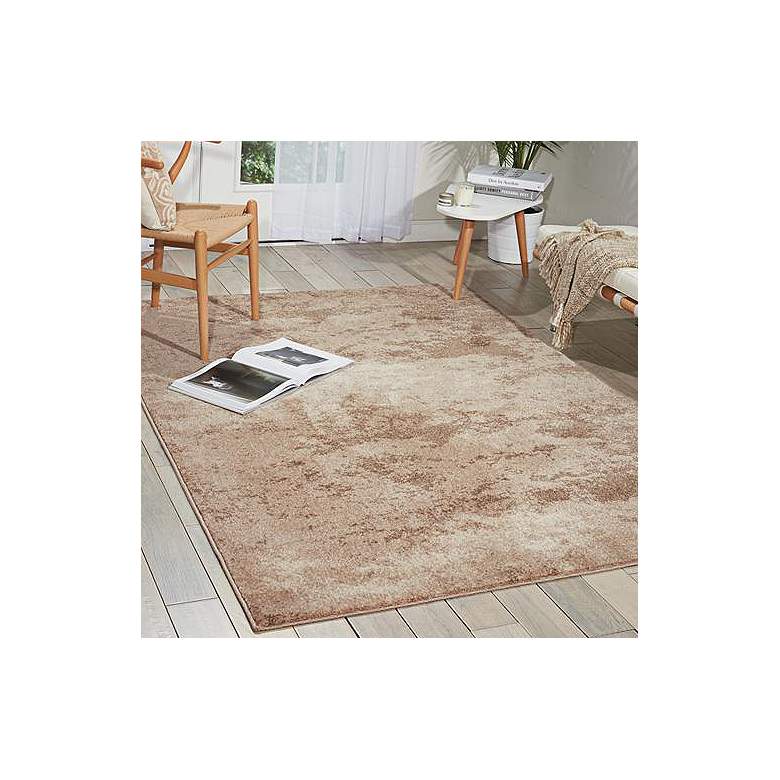 Image 1 Kathy Ireland Illusion KI243 5&#39;3 inchx7&#39;4 inch Beige Area Rug