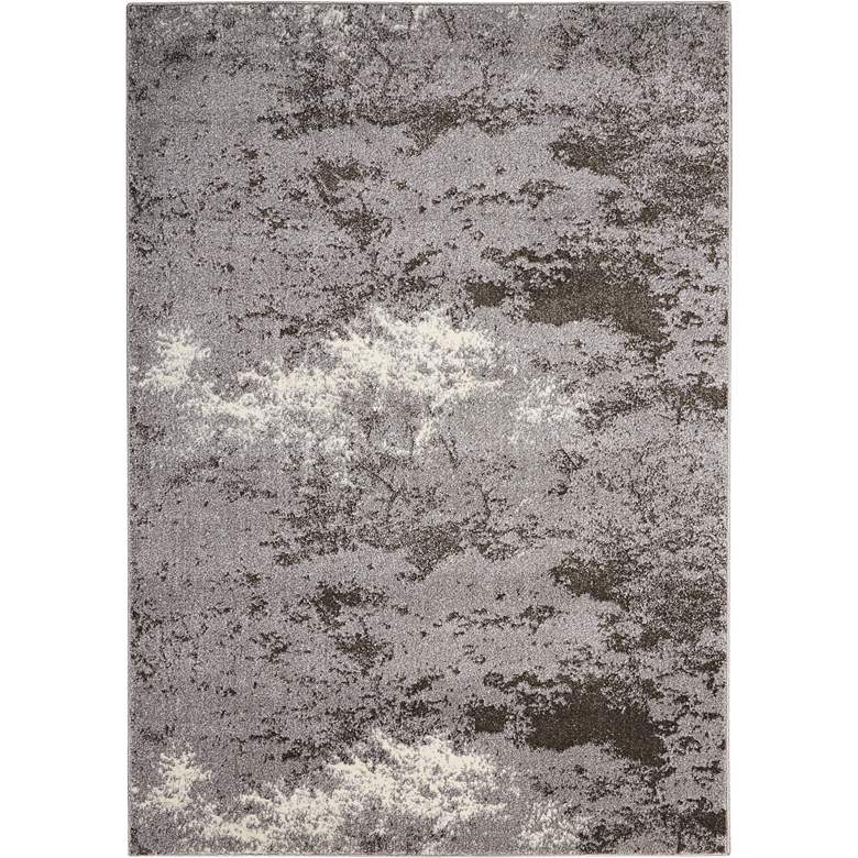 Image 1 Kathy Ireland Illusion KI243 5'3"x7'4" Gray Area Rug