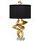 Kathy Ireland Impressions 33" High Sculpture Base Gold Leaf Table Lamp