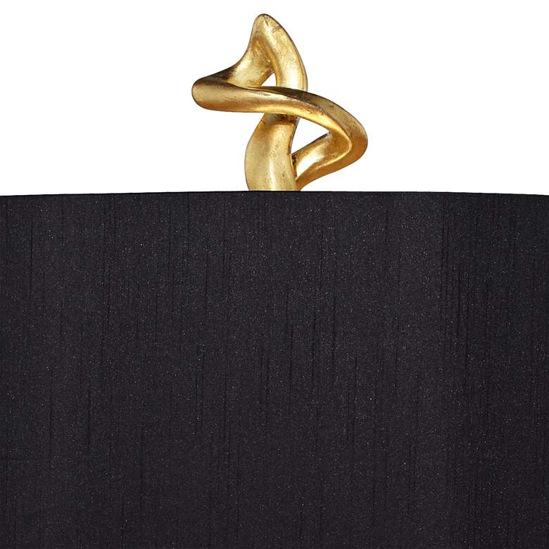 Image 3 Kathy Ireland Impressions 33" High Sculpture Base Gold Leaf Table Lamp more views