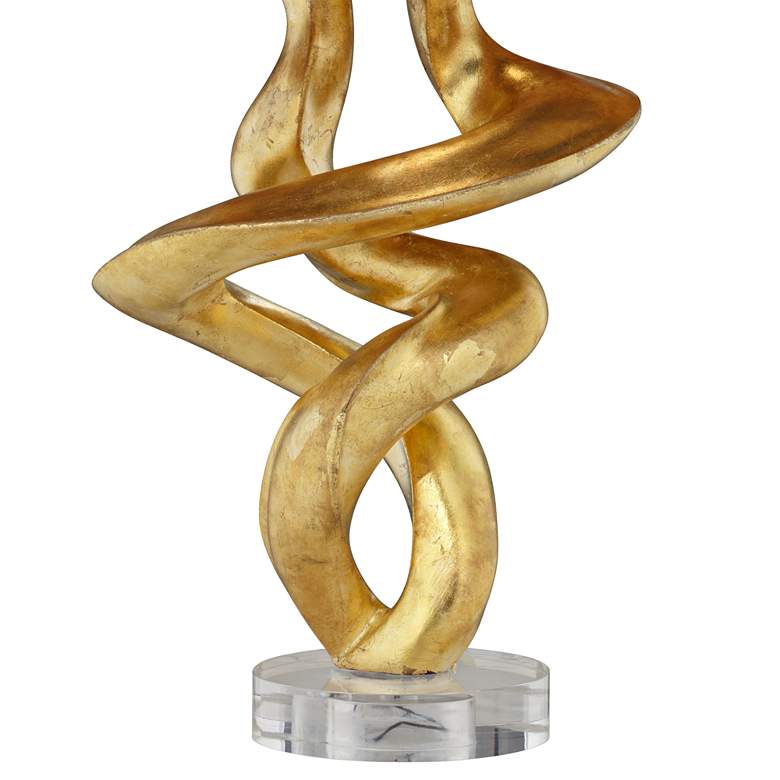 Image 5 Kathy Ireland Impressions 33" High Sculpture Base Gold Leaf Table Lamp more views