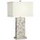 Kathy Ireland Kaira 29" Rectangular Block Mother of Pearl Table Lamp