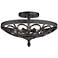 Kathy Ireland La-Romantica 24" Wide Scroll Black Iron Ceiling Light