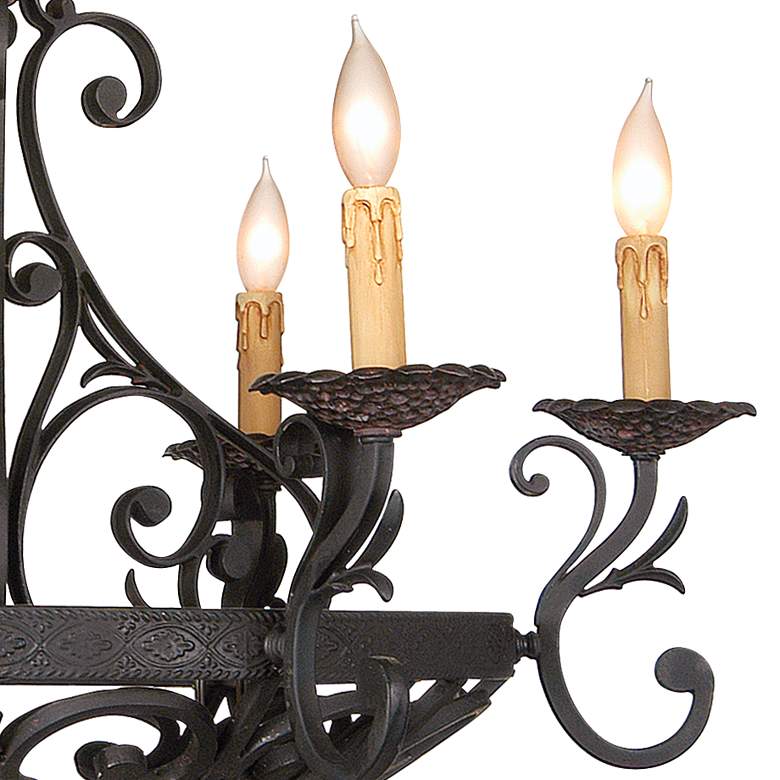 Image 3 Kathy Ireland La Romantica 32 1/2" Wide Dark Bronze 6-Light Chandelier more views