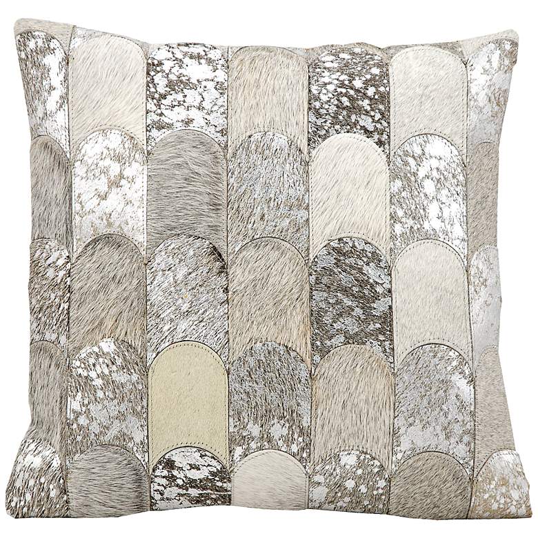 Image 1 Kathy Ireland Legacy 20 inch Square Silver Gray Pillow