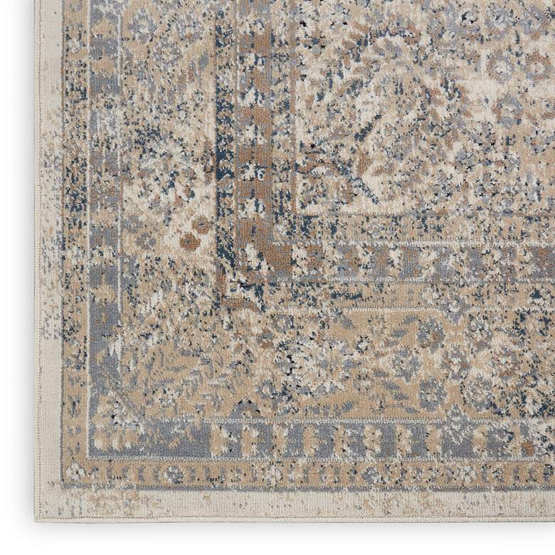 Kathy Ireland Malta MAI01 5&#39;3&quot;x7&#39;7&quot; Ivory and Blue Rug more views