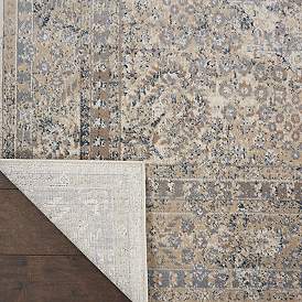 Image5 of Kathy Ireland Malta MAI01 7'10"x10'10" Ivory-Blue Rug more views
