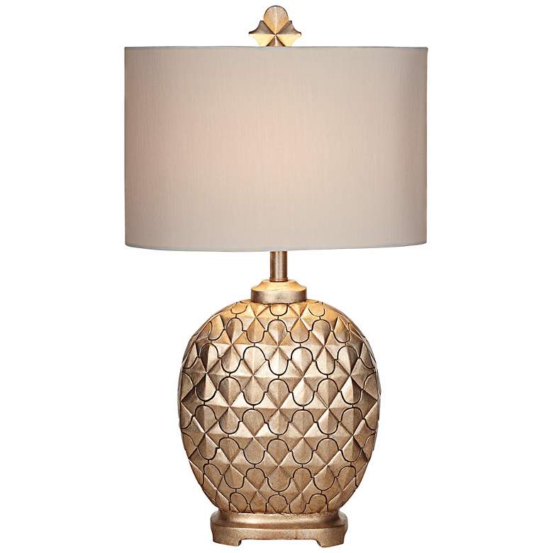 Image 1 Kathy Ireland Marrakesh Weave Champagne Table Lamp