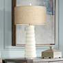 Kathy Ireland Matinee White Ceramic Table Lamp