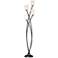 Kathy Ireland Metro 68" Glass and Metal 4-Light Uplight Floor Lamp