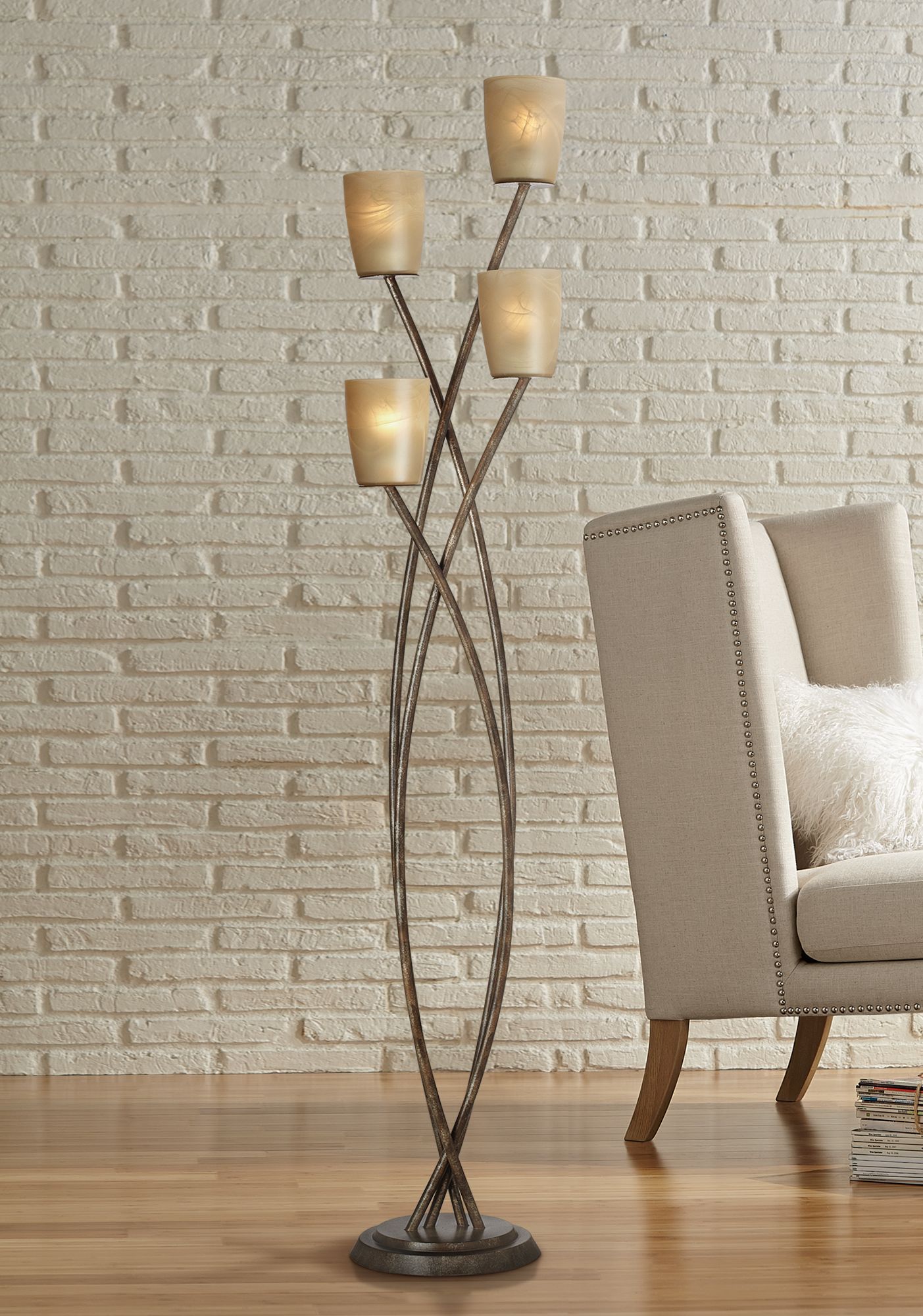 kathy ireland metro crossing uplight floor lamp