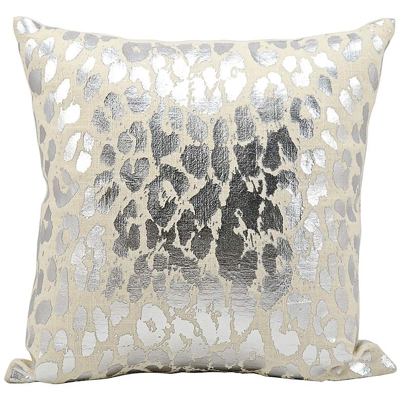 Image 1 Kathy Ireland Mine 18" Square Decorative Silver Pillow