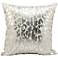 Kathy Ireland Mine 18" Square Decorative Silver Pillow