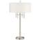 Kathy Ireland Modern Classic Matt Brushed Nickel Table Lamp