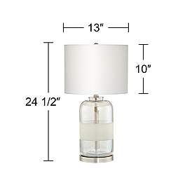 Image5 of Kathy Ireland Moderne Textured Champagne Glass Table Lamp more views