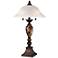 Kathy Ireland Mulholland 27" Faux Marble Alabaster Glass Table Lamp