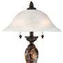 Kathy Ireland Mulholland 27" Faux Marble Alabaster Glass Table Lamp in scene