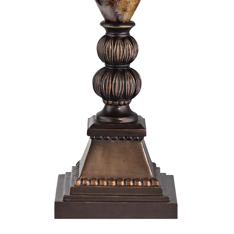 Image 5 Kathy Ireland Mulholland 27" Faux Marble Alabaster Glass Table Lamp more views