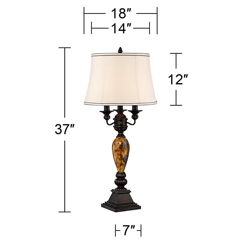 Image 7 Kathy Ireland Mulholland 37" Traditional Lamp with Table Top Dimmer more views