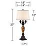 7_Kathy Ireland Mulholland 37" Traditional Lamp with Table Top Dimmer more views