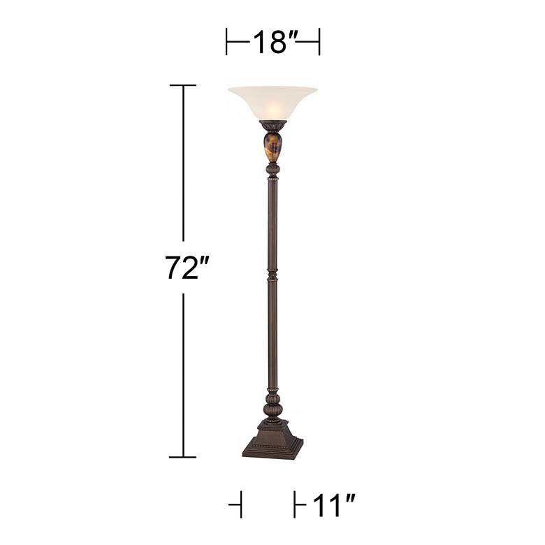 Kathy Ireland Mulholland 72 inch High Torchiere Floor Lamp more views