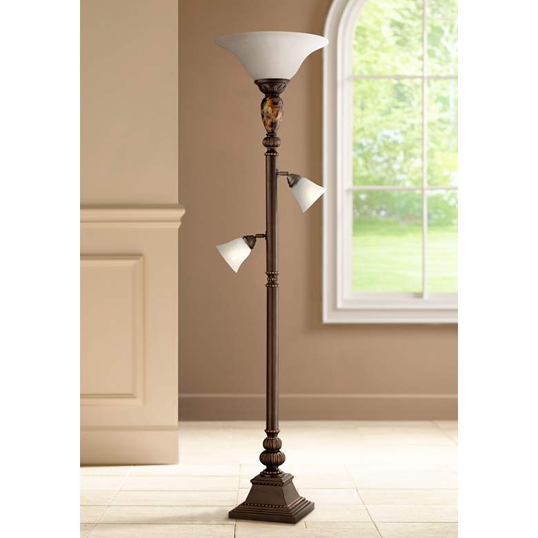 Image 2 Kathy Ireland Mulholland 72 inch HIgh Tree Torchiere Floor Lamp