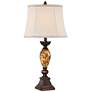 Kathy Ireland Mulholland Marbleized Lamp with Table Top Dimmer