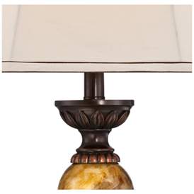 Image4 of Kathy Ireland Mulholland Marbleized Lamp with Table Top Dimmer more views