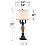 Kathy Ireland Mulholland Traditional Lamp with Table Top Dimmer