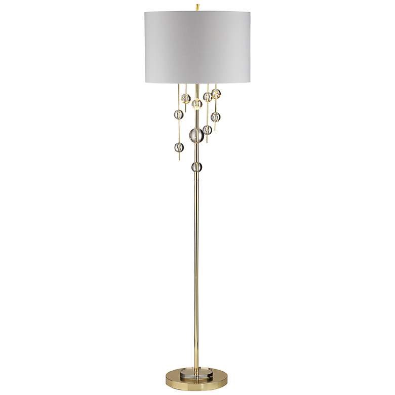 Image 1 Kathy Ireland New York Mod Gold Contemporary Floor Lamp