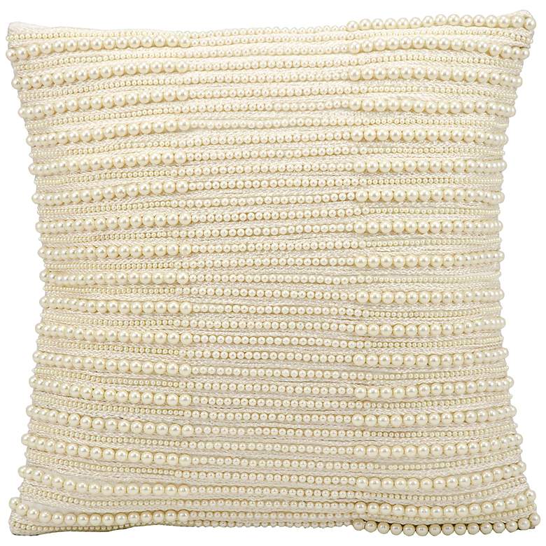 Image 1 Kathy Ireland North Shore 16 inch Square Ivory Pillow