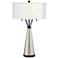 Kathy Ireland Oakland Brushed Nickel and Steel Table Lamp